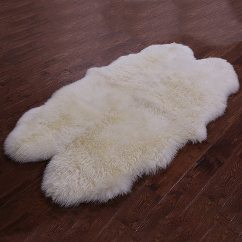 100% Natural New Zealand Sheepskin Ivory 4' 0
