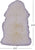 100% Natural New Zealand Sheepskin Ivory 2' 0" x 3' 0"