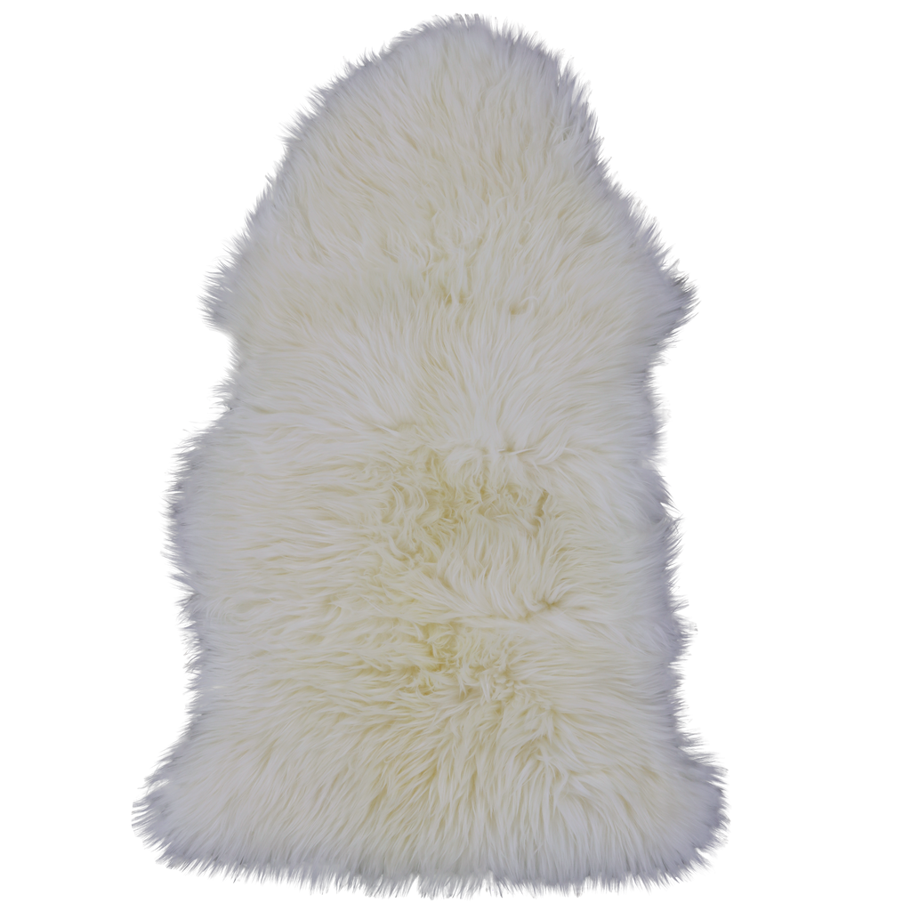 100% Natural New Zealand Sheepskin Ivory 2' 0" x 3' 0"