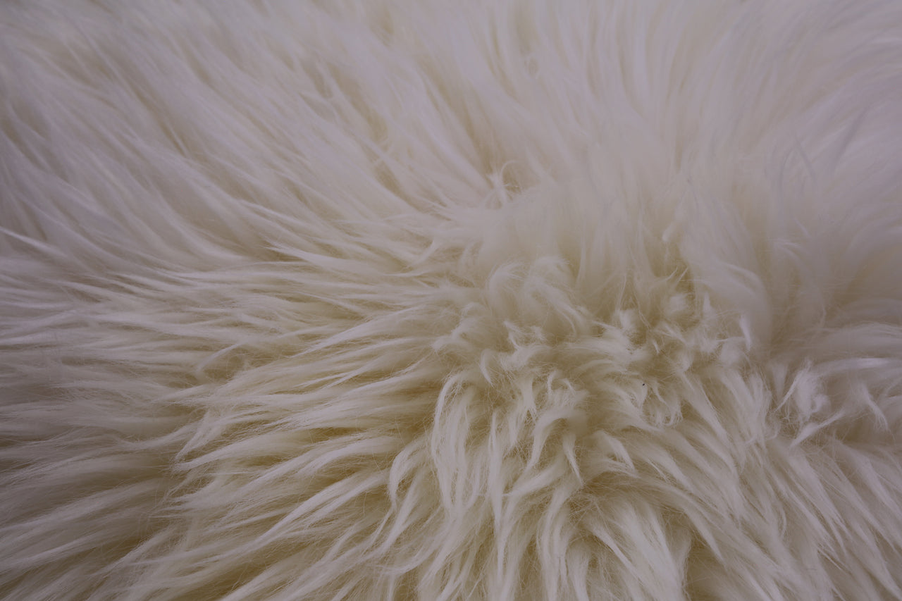 100% Natural New Zealand Sheepskin Ivory 2' 0" x 3' 0"