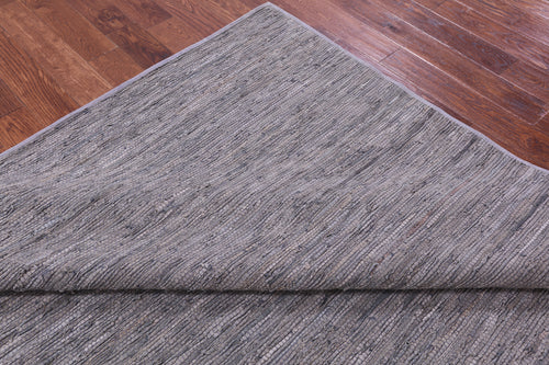 Silver Leather Area Rug - 8' 0