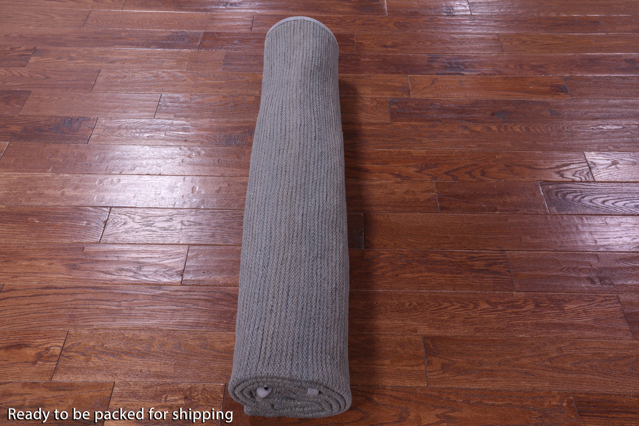 Silver Leather Area Rug - 8' 0" x 10' 0"