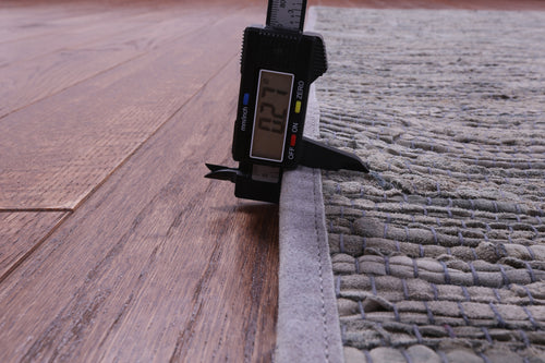 Silver Leather Area Rug - 8' 0