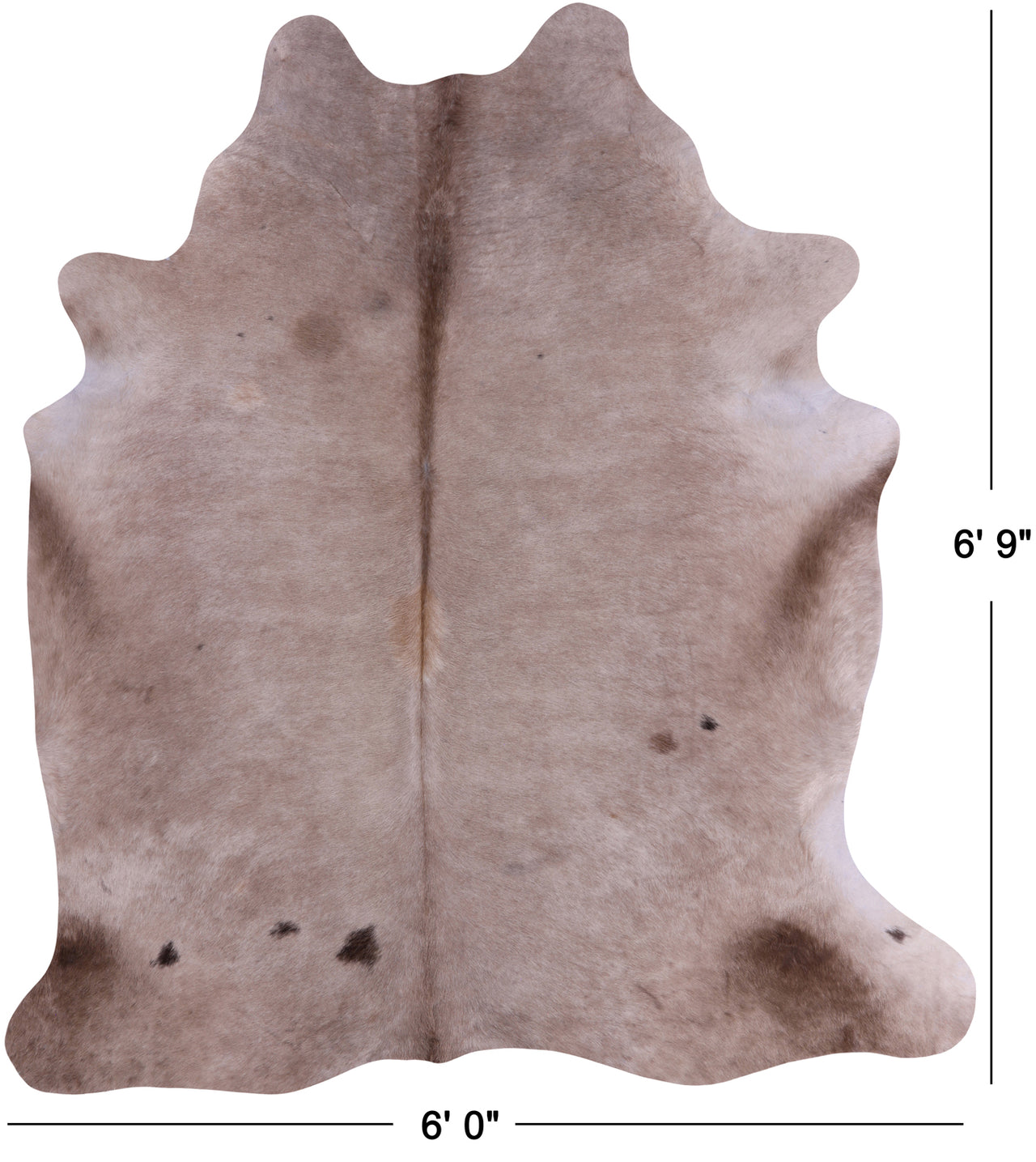 SUPER SALE Light Brown Natural Cowhide Rug - X-Large 6' 9"H x 6' 0"W
