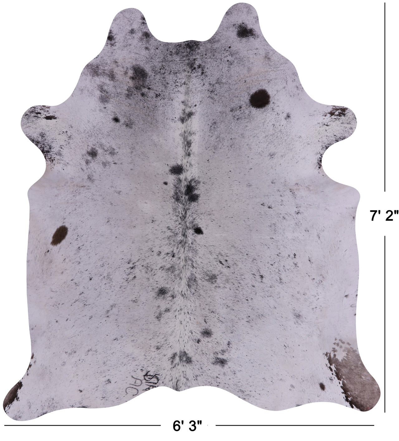 SUPER SALE Brown Salt & Pepper Natural Cowhide Rug - X-Large 7' 2"H x 6' 3"W