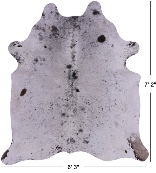 SUPER SALE Brown Salt & Pepper Natural Cowhide Rug - X-Large 7' 2