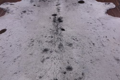SUPER SALE Brown Salt & Pepper Natural Cowhide Rug - X-Large 7' 2