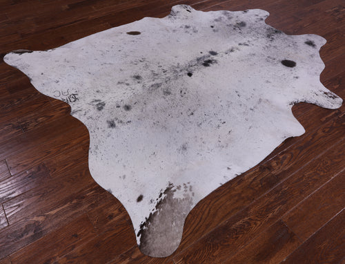 SUPER SALE Brown Salt & Pepper Natural Cowhide Rug - X-Large 7' 2