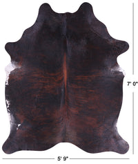 Thumbnail for SUPER SALE Dark Brindle Natural Cowhide Rug - X-Large 7' 0