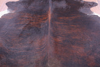 Thumbnail for SUPER SALE Dark Brindle Natural Cowhide Rug - X-Large 7' 0