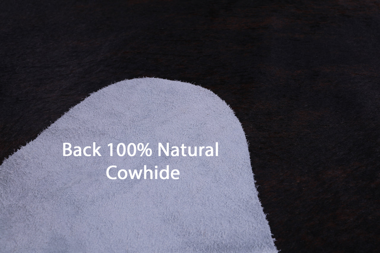 SUPER SALE Dark Brindle Natural Cowhide Rug - X-Large 7' 0"H x 5' 9"W