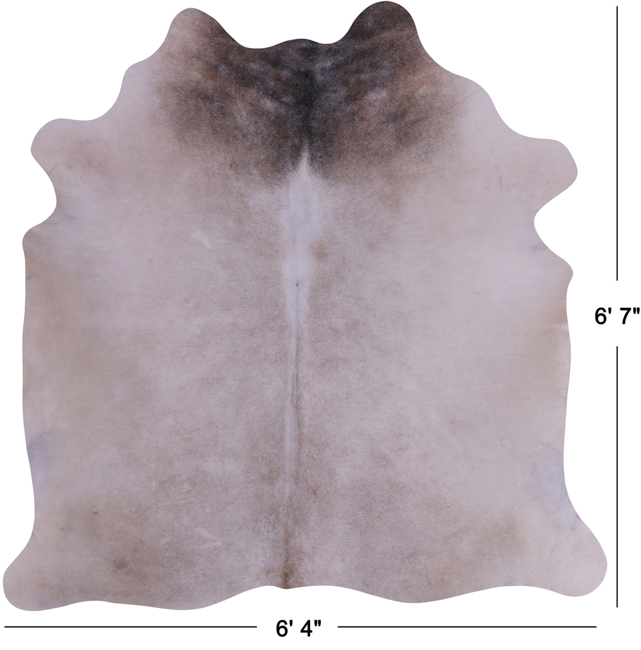 SUPER SALE Beige Natural Cowhide Rug - Large 6' 7"H x 6' 4"W