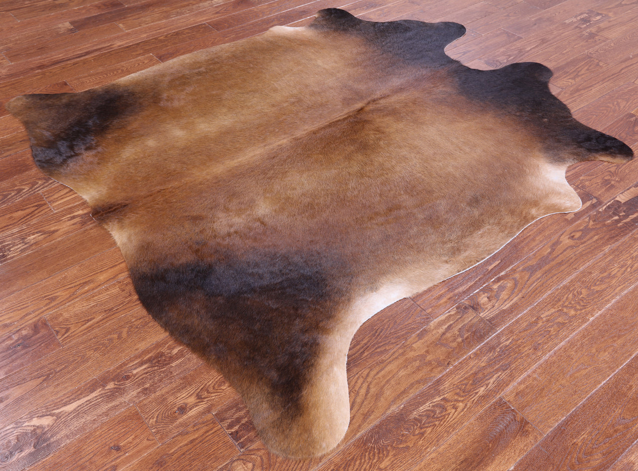 SUPER SALE Light Brown Natural Cowhide Rug - Large 6' 6"H x 6' 2"W