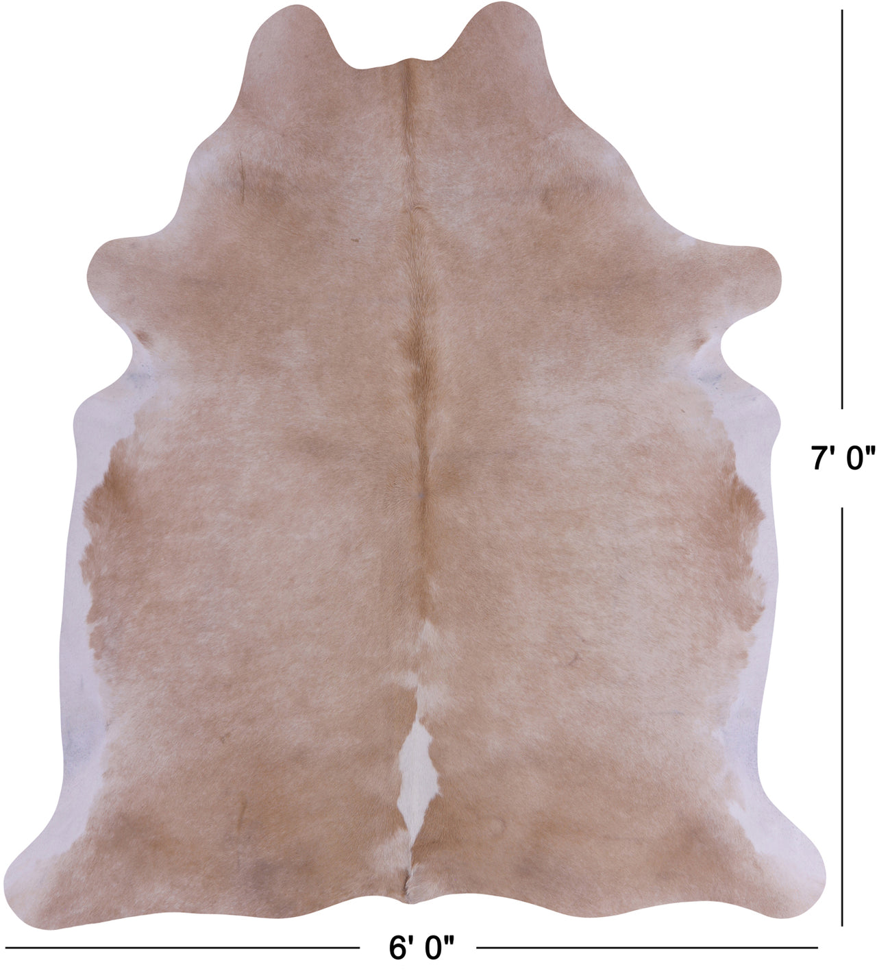 SUPER SALE Beige Natural Cowhide Rug - X-Large 7' 0"H x 6' 0"W