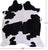 SUPER SALE Black & White Natural Cowhide Rug - X-Large 7' 1"H x 6' 6"W