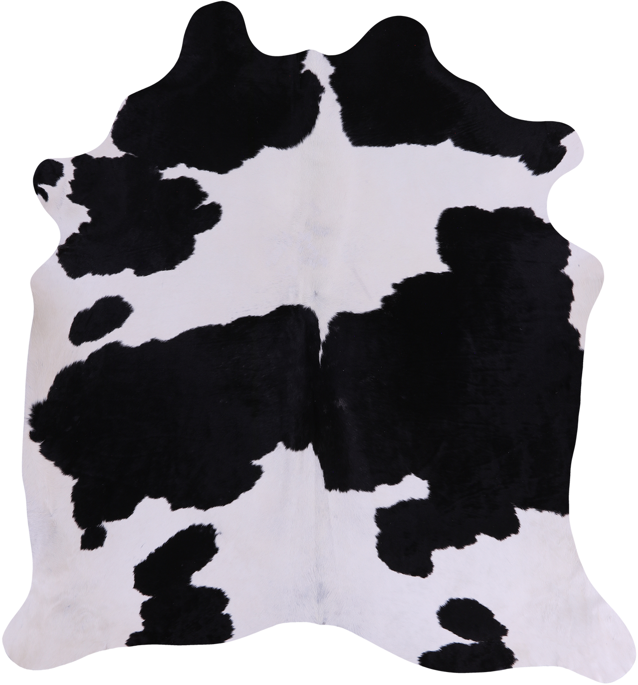 SUPER SALE Black & White Natural Cowhide Rug - X-Large 7' 1"H x 6' 6"W