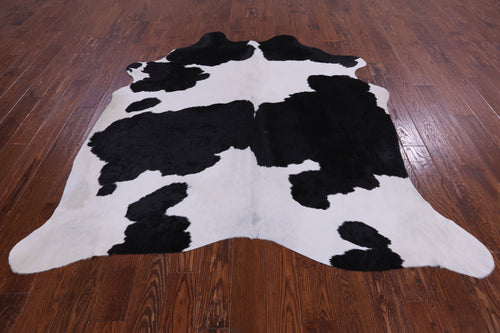 SUPER SALE Black & White Natural Cowhide Rug - X-Large 7' 1