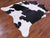 SUPER SALE Black & White Natural Cowhide Rug - X-Large 7' 1"H x 6' 6"W