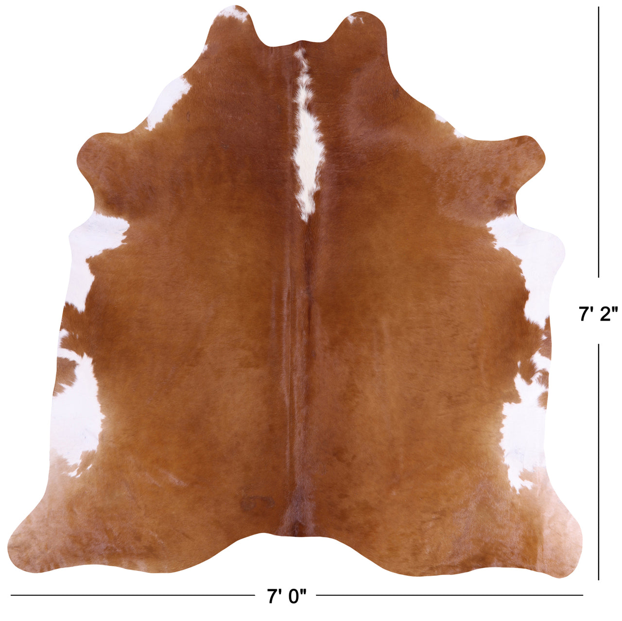 SUPER SALE Brown Natural Cowhide Rug - X-Large 7' 2"H x 7' 0"W