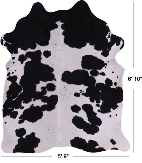 SUPER SALE Black & White Natural Cowhide Rug - X-Large 6' 10