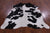 SUPER SALE Black & White Natural Cowhide Rug - X-Large 6' 10"H x 5' 9"W