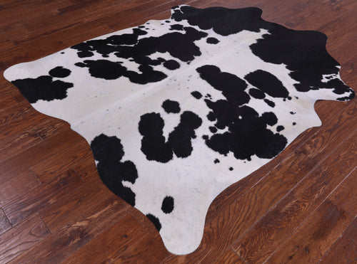 SUPER SALE Black & White Natural Cowhide Rug - X-Large 6' 10
