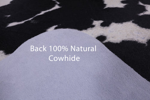 SUPER SALE Black & White Natural Cowhide Rug - X-Large 6' 10