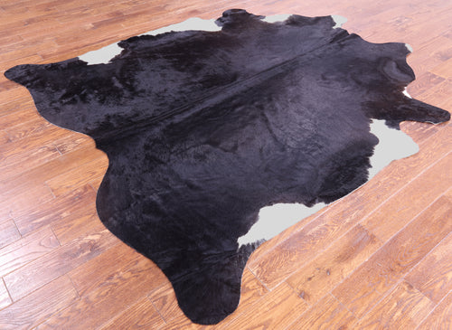 SUPER SALE Black Natural Cowhide Rug - XX-Large 8' 2