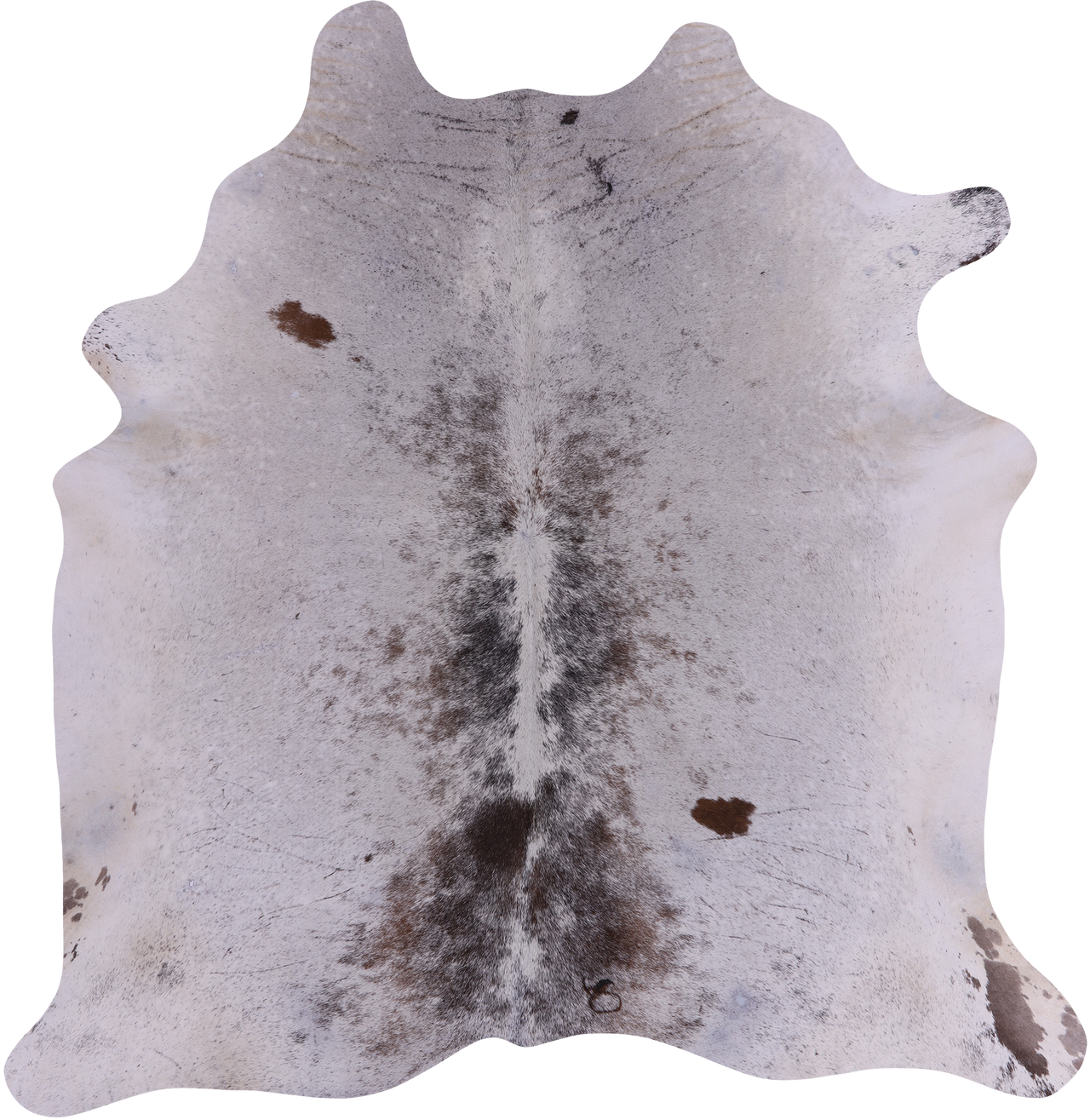 SUPER SALE Brown Salt & Pepper Natural Cowhide Rug - XX-Large 7' 5"H x 7' 0"W