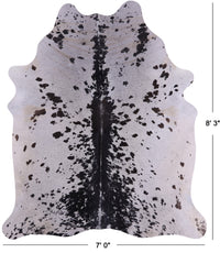 Thumbnail for SUPER SALE Black Salt & Pepper Natural Cowhide Rug - XX-Large 8' 3