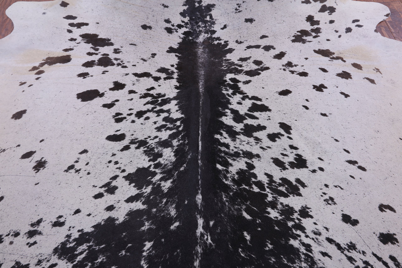 SUPER SALE Black Salt & Pepper Natural Cowhide Rug - XX-Large 8' 3"H x 7' 0"W