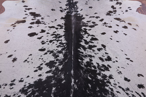 SUPER SALE Black Salt & Pepper Natural Cowhide Rug - XX-Large 8' 3