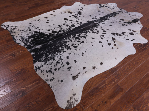 SUPER SALE Black Salt & Pepper Natural Cowhide Rug - XX-Large 8' 3