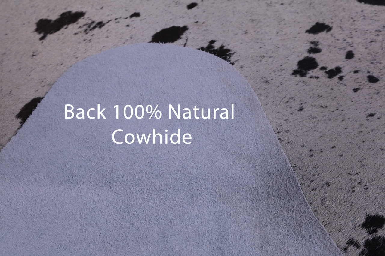 SUPER SALE Black Salt & Pepper Natural Cowhide Rug - XX-Large 8' 3"H x 7' 0"W