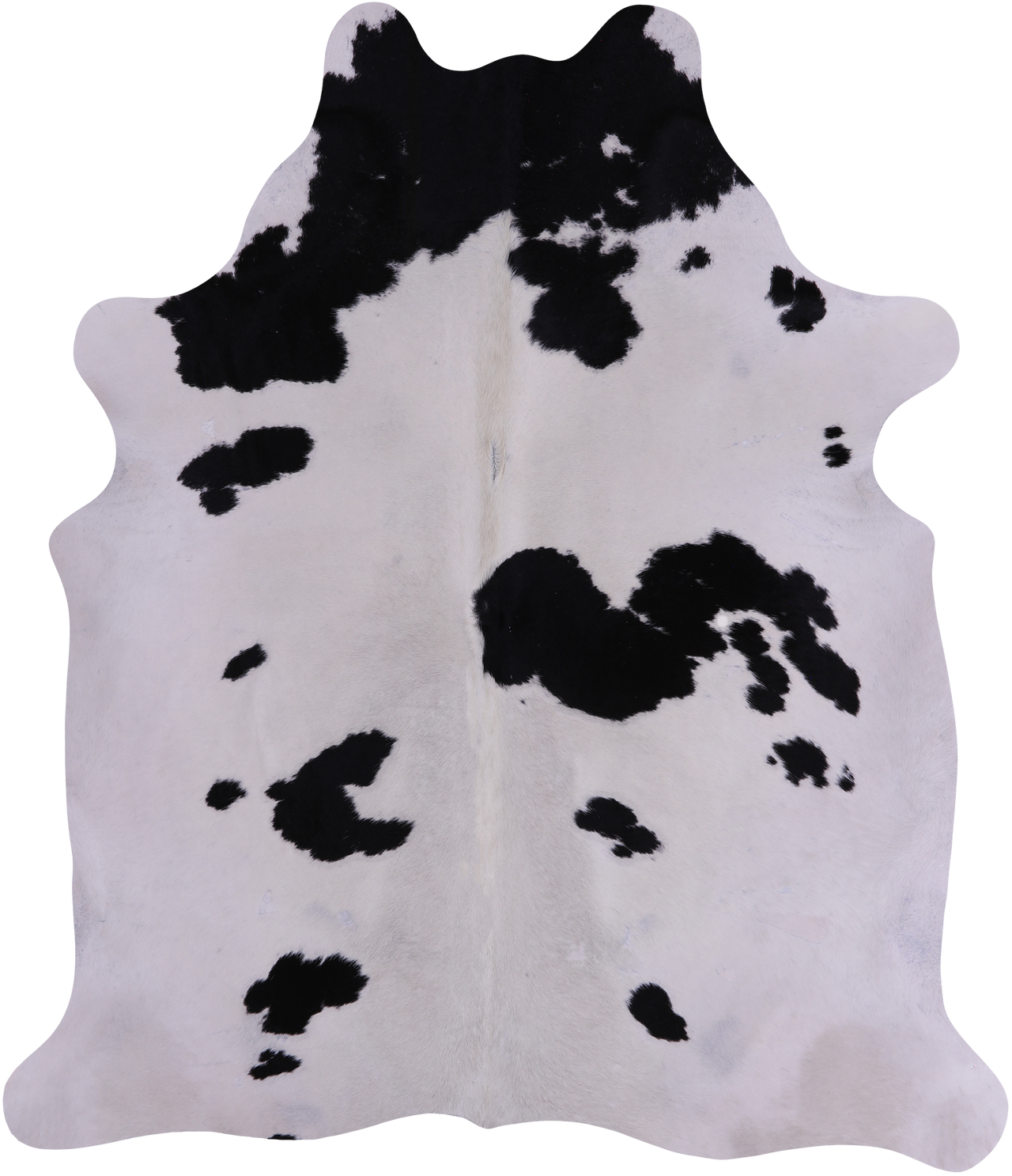 SUPER SALE Black & White Natural Cowhide Rug - X-Large 7' 2"H x 6' 0"W