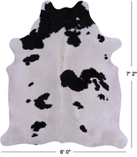 Thumbnail for SUPER SALE Black & White Natural Cowhide Rug - X-Large 7' 2