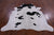 SUPER SALE Black & White Natural Cowhide Rug - X-Large 7' 2"H x 6' 0"W