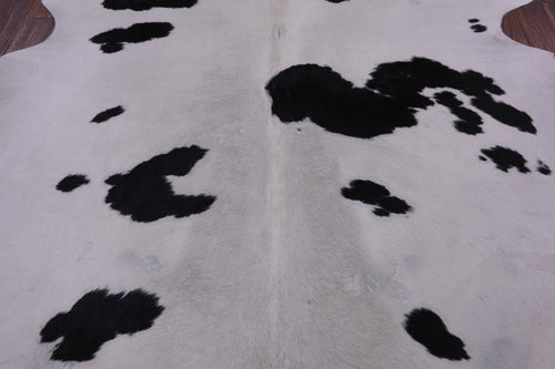 SUPER SALE Black & White Natural Cowhide Rug - X-Large 7' 2