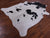 SUPER SALE Black & White Natural Cowhide Rug - X-Large 7' 2"H x 6' 0"W