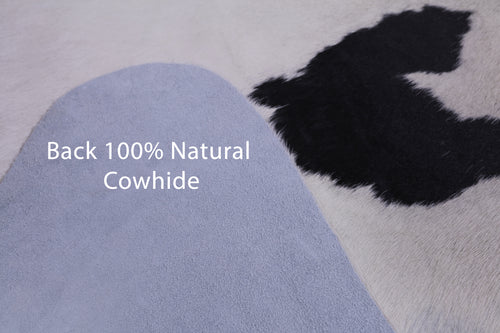 SUPER SALE Black & White Natural Cowhide Rug - X-Large 7' 2