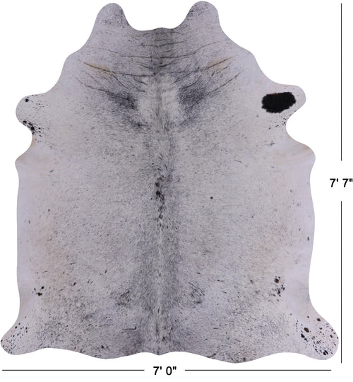 SUPER SALE Black Salt & Pepper Natural Cowhide Rug - XX-Large 7' 7