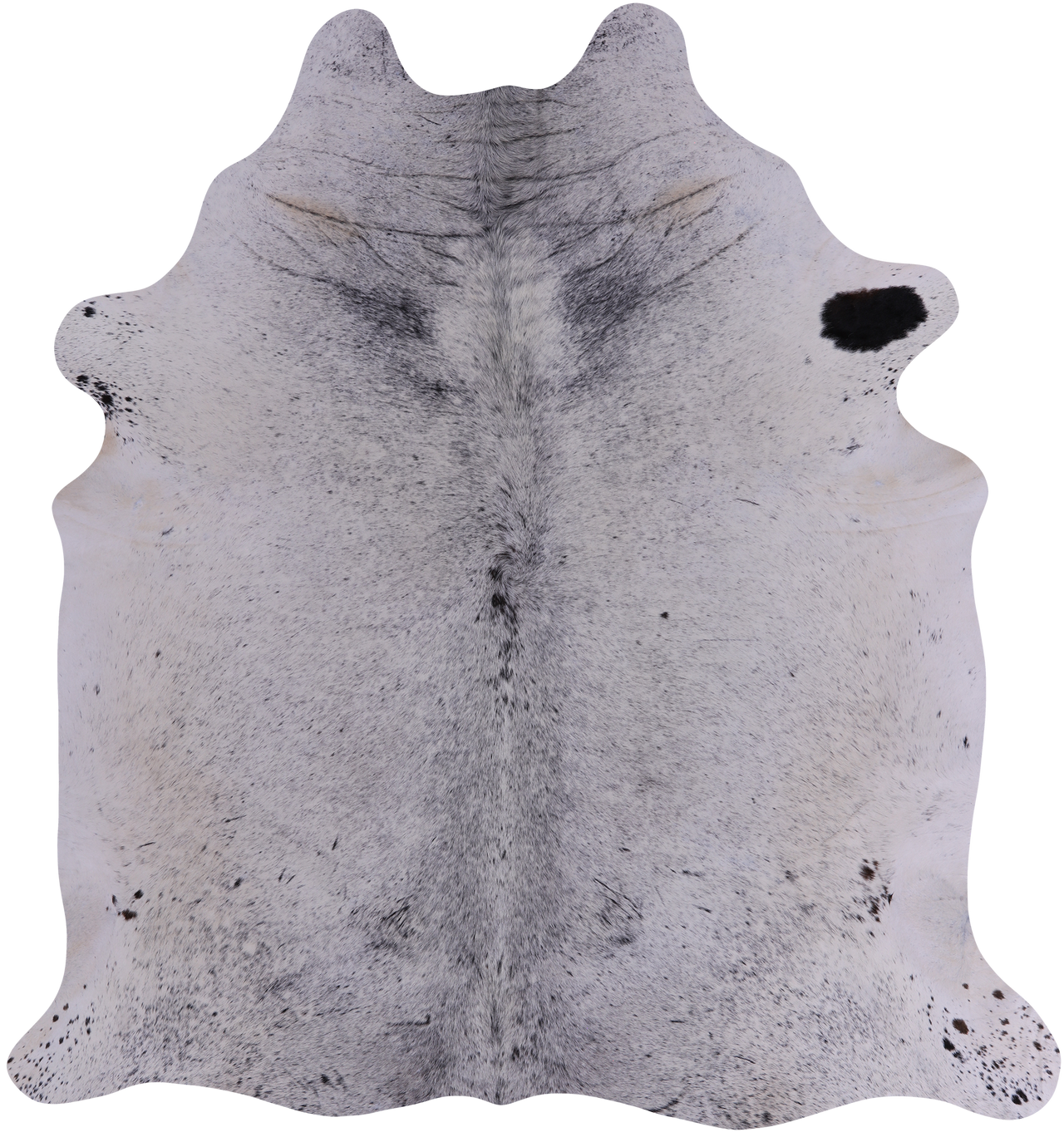 SUPER SALE Black Salt & Pepper Natural Cowhide Rug - XX-Large 7' 7"H x 7' 0"W