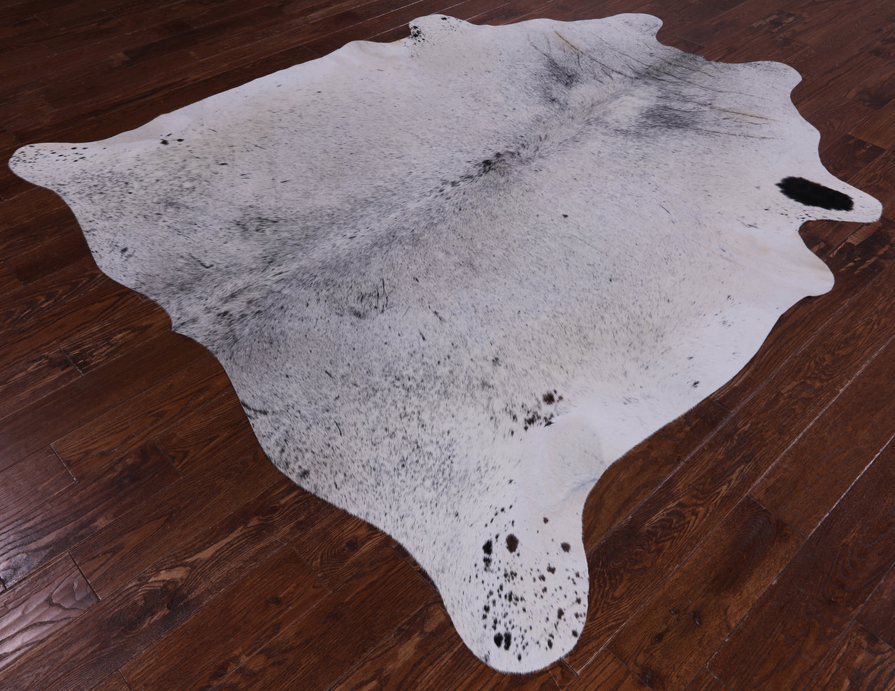 SUPER SALE Black Salt & Pepper Natural Cowhide Rug - XX-Large 7' 7"H x 7' 0"W