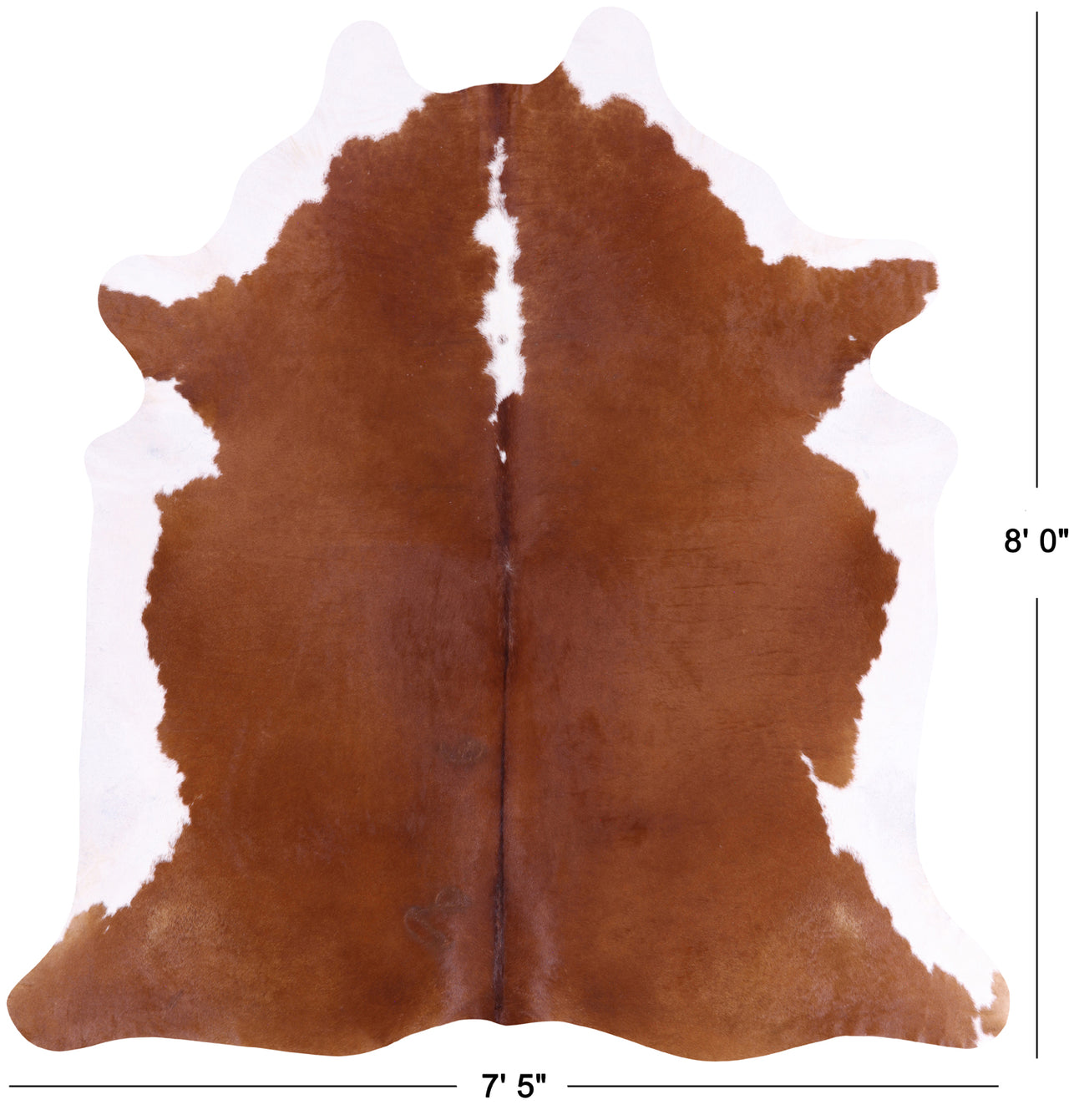 SUPER SALE Brown Natural Cowhide Rug - XX-Large 8' 0"H x 7' 5"W