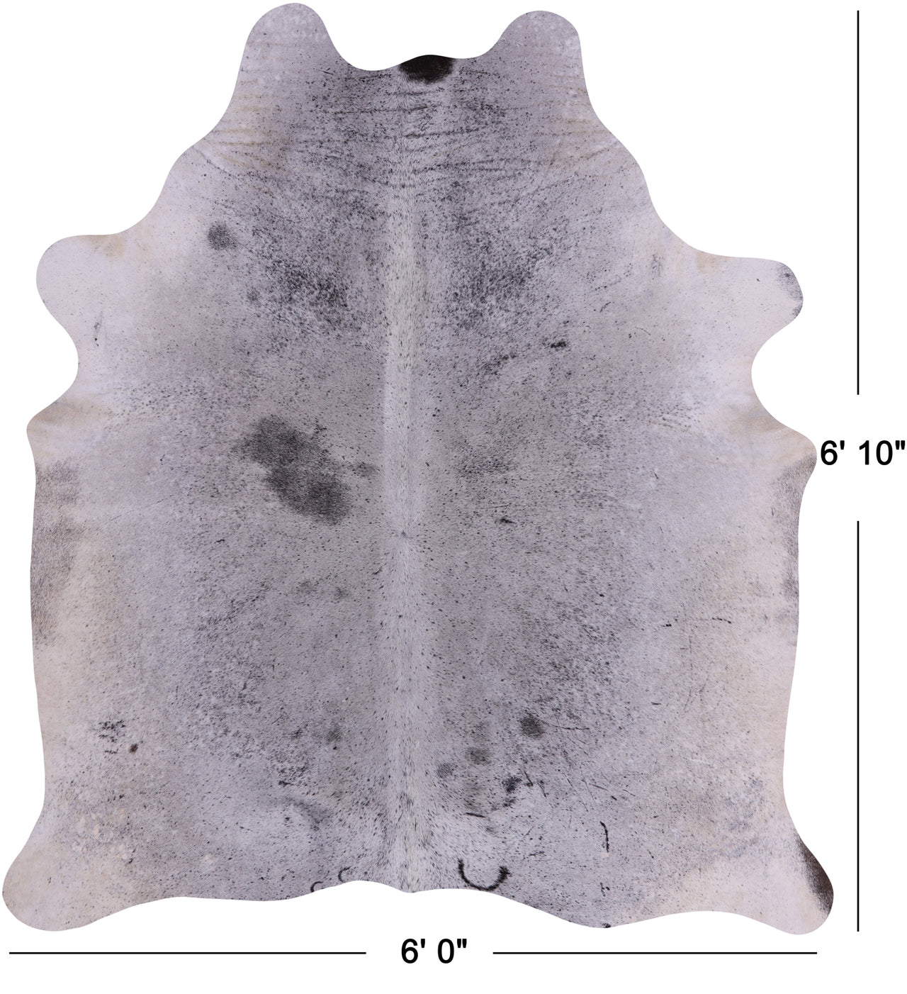 SUPER SALE Black Salt & Pepper Natural Cowhide Rug - X-Large 6' 10"H x 6' 0"W
