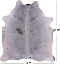 Thumbnail for SUPER SALE Black Salt & Pepper Natural Cowhide Rug - X-Large 6' 10