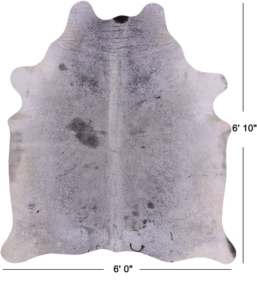 SUPER SALE Black Salt & Pepper Natural Cowhide Rug - X-Large 6' 10