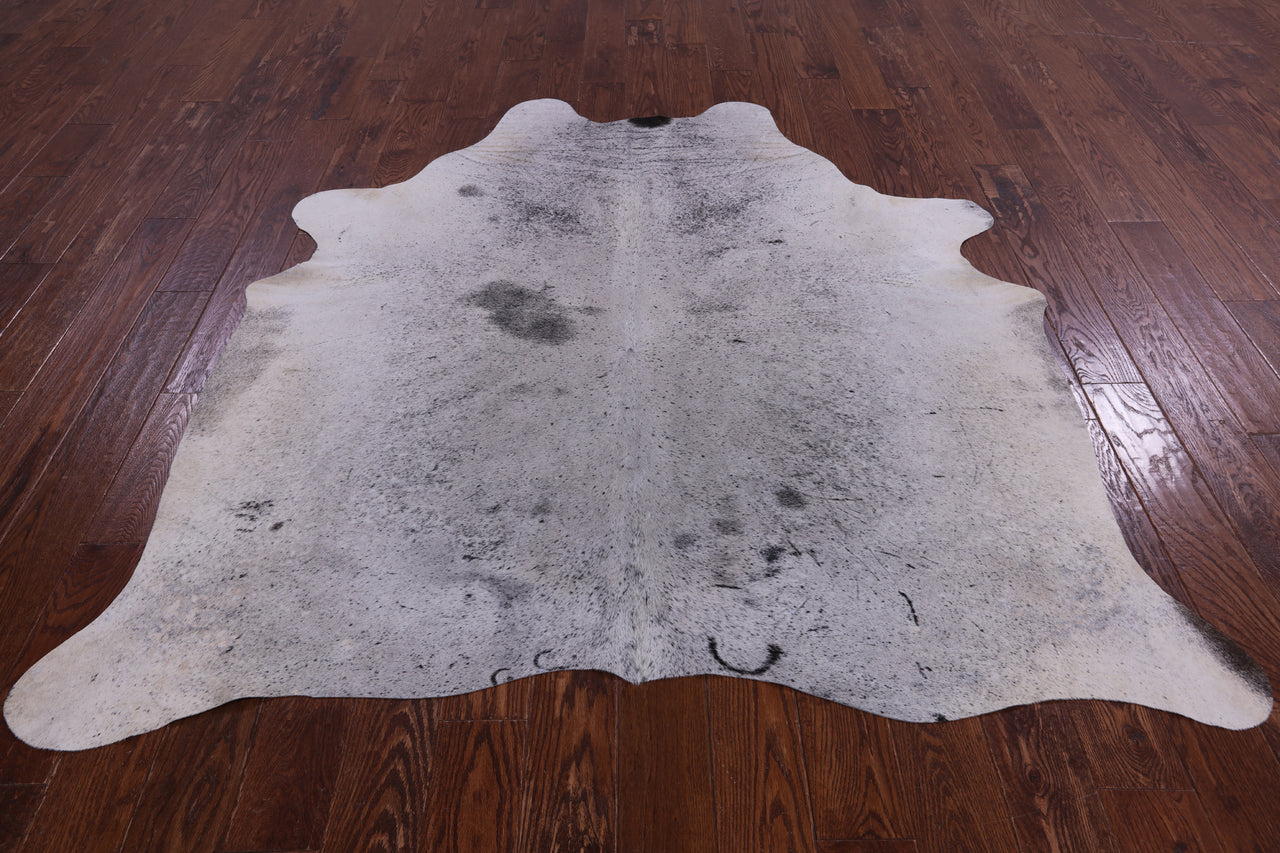 SUPER SALE Black Salt & Pepper Natural Cowhide Rug - X-Large 6' 10"H x 6' 0"W