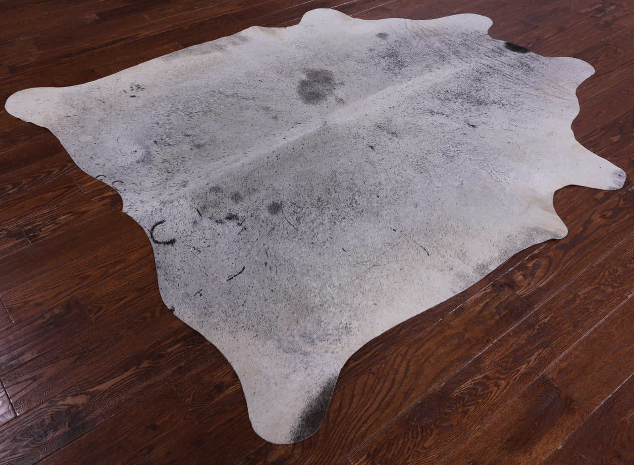 SUPER SALE Black Salt & Pepper Natural Cowhide Rug - X-Large 6' 10"H x 6' 0"W