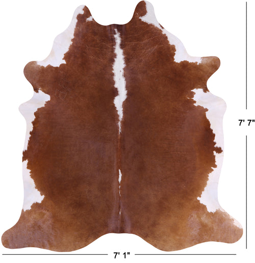 SUPER SALE Brown Natural Cowhide Rug - XX-Large 7' 7